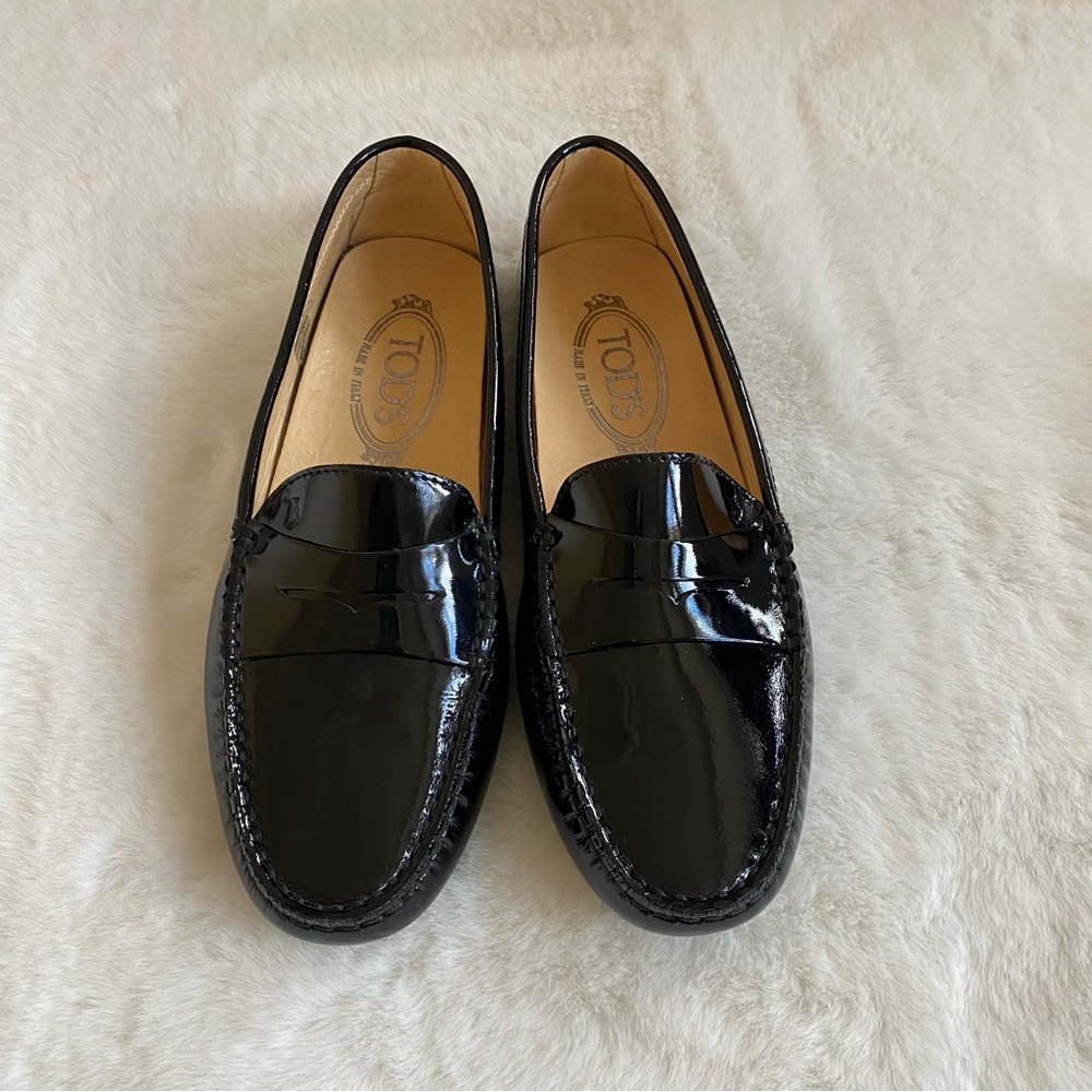 TOD'S Gommini Mocassino Patent Leather Loafer Shoes | 36 EU 6 US